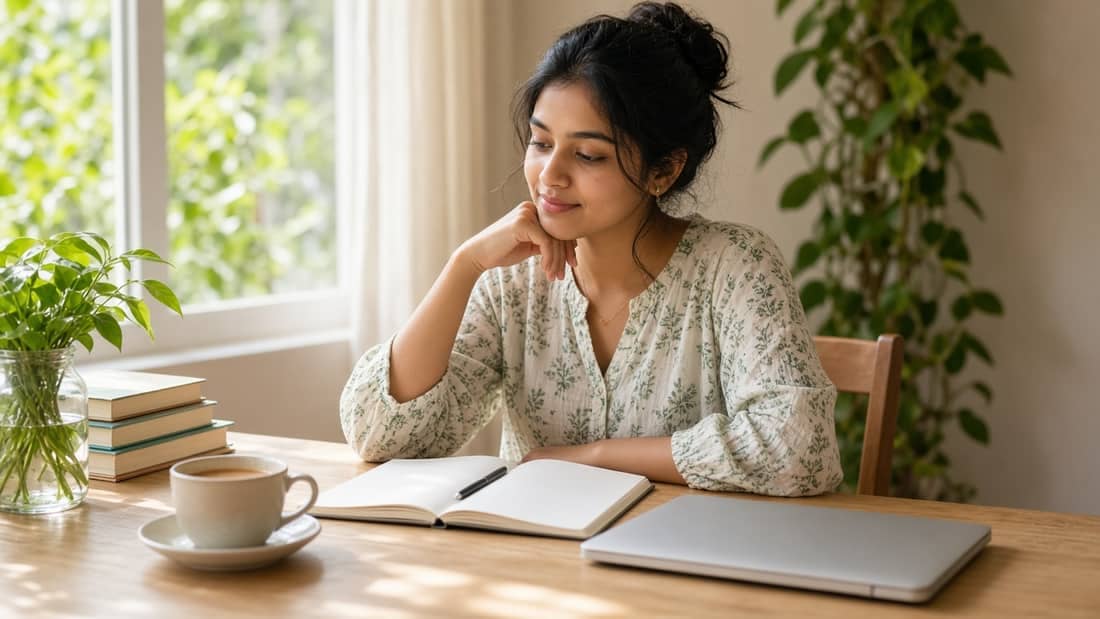 A quiet desk set up for planning